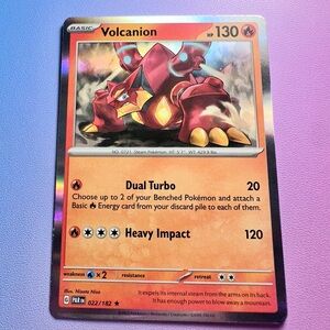volcanion - 022/182 (holo rare) — pokemon: paradox rift